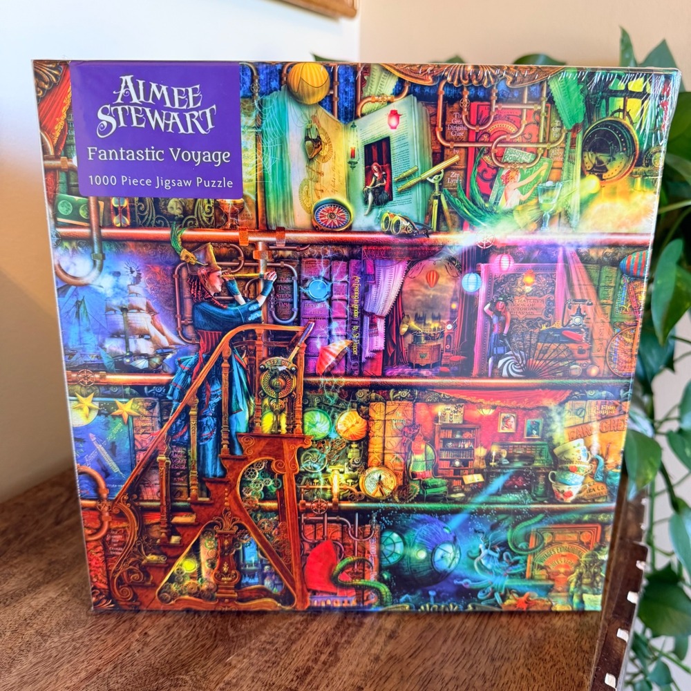 Aimee Stewart Fantastic Voyage 1000 Piece Jigsaw Puzzle Flame Tree Steampunk New